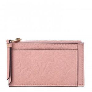 LOUIS VUITTON Empreinte Zipper Card Holder Rose Poudre M67853